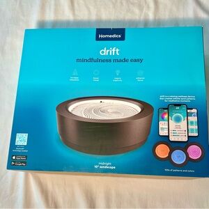 Homedics Sandscape Calm Orb in Black with White Sand Pattern